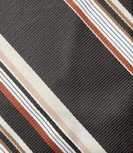 Vintage Mervyn's Men's Collection Tie Brown/Orange Striped Designer Necktie  - Picture 1 of 3