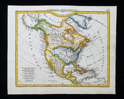 1815 HARRISON rare map of North America, United States, Mexico, New York, Canada - Image 1 of 4