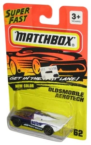 Matchbox Get In The Fast Lane New Color (1993) White & Purple Oldsmobile Aerotec - Picture 1 of 1