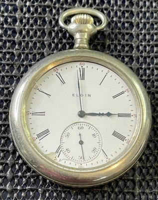 Reloj Bolsillo Elgin 1928 Modelo 3 12s 7j Waltham Estuche Níquel Funciona Foto 1 de 4