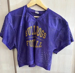 A4 Bulldogs Football Practice Mesh Jersey Youth XL Purple Yellow EUC - Picture 1 of 6