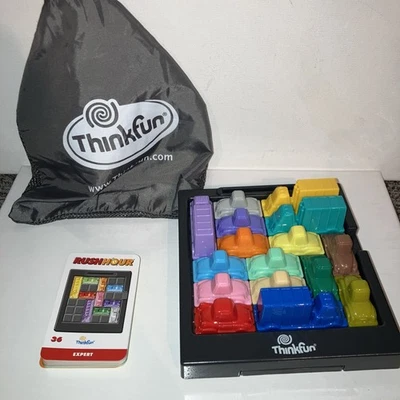 Rush Hour COMPLETE Thinkfun 2010 Strategy Thinking Game Puzzles Challenges NWOB - Image 1 of 4