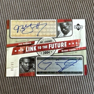 2004 UD Legends Link To The Future Auto Michael Clayton Joey Galloway 50/50 1/1 - Image 1 of 2