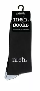 Calcetines Archie McPhee - Meh negros y grises para hombre 12803 totalmente nuevos - Imagen 1 de 4