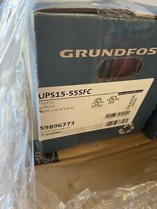 Grundfos UPS15-55SFC Stainless Steel 3-Speed Flanged Circulator Pump, 1/12 HP