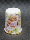 DUNHEVED HAND PAINTED by D.WILSON THIMBLE COLLECTION ENGLAND - PARTRIDGE /TREE