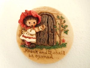 Vintage 1984 Harborwood Studio Ornament "Knock and it Shall be Opened" - Picture 1 of 2