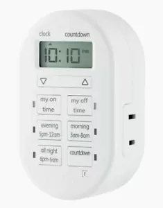 myTOUCH Smart 26892 Simple Set Indoor Digital Timer 1-Outlet Plug, White - Picture 1 of 6