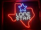 Texas Lone Star Beer Shield Neon Light Sign 17&quot;x14&quot; Lamp Bar Wall Decor Glass for sale