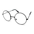 ADULTS/KIDS Round Clear Lens Glasses Wizard Hippie Frame Novelty Fancy Dress UK
