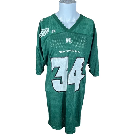Hawaii Warriors Ikaika Blackburn #34 Russell Athletic NCAA Football Jersey Large Cover