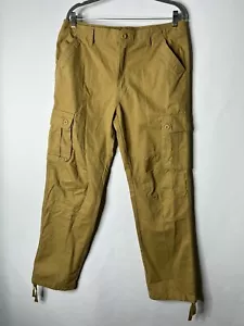 NWT Bang Manzoe Streetwea Utility Cargo Pants Multi Pocket Beige Men's Size 34 - Picture 1 of 6