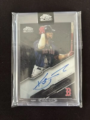 2020 Topps Chrome Black MLB Xander Bogaerts #CBA-XB Auto - Image 1 of 2