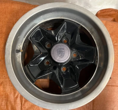 83-84 Porsche 944 Single 15x7 Forged Black Star Wheel Rim W/Center Free ShipRR13 Foto 1 de 4