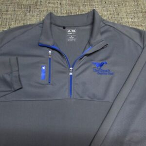 ADIDAS CLIMALITE POLY SPANDEX 1/4 ZIP GOLF PULLOVER--XL--THE RANCH C.C.--SUPER!