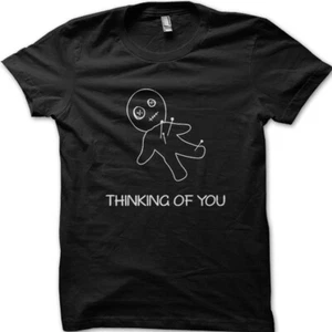 Voodoo Doll thinking of you funny  black cotton t-shirt 9035 - Picture 1 of 2