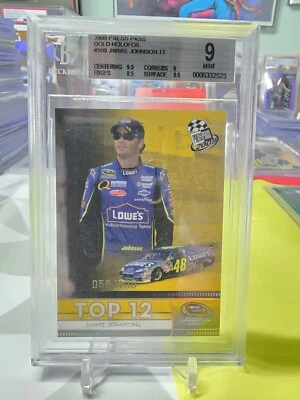 Jimmie Johnson 2009 Press Pass /100 Gold Holofoil #109 BGS 9 - Image 1 of 2
