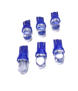 6 bombillas convexas LED T10 súper brillantes BBT 12 voltios AC/DC azul - Imagen 1 de 4