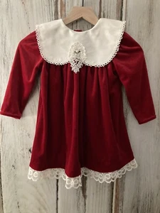 Vintage Emily West Weihnachten Mädchen Kleid Festtagskleid Größe 5 - BESCHREIBUNG LESEN - Bild 1 von 12
