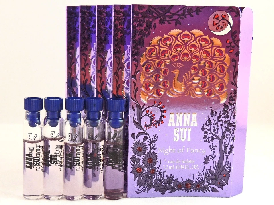 ANNA SUI NIGHT OF FANCY 1.2ml .04fl oz x 5 PERFUME SAMPLE VIAL LOT - Image 1 of 1