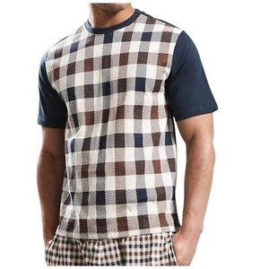 Aquascutum Men`s Macro Iconic Front T-Shirt - Picture 1 of 6