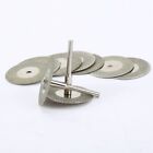 10Pcs 30Mm Diamond Cutting Discs With Arbor Shaft Power Drills Rotary Accessory