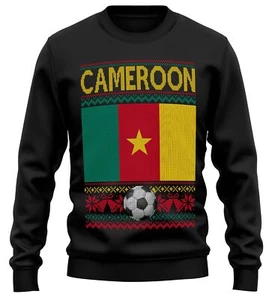 Cameroon Ugly Christmas Sweatshirt Football World Xmas Gifts For Him Her Socc... - Picture 1 of 14