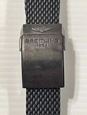 RARE! Breitling Breitlight 24mm Deployment Buckle AND Black Rubber Strap / Band!