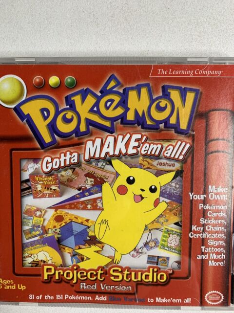 Pokemon Project Studio Red Version CD-ROM - Gotta Make 'Em All! (2001) NEW