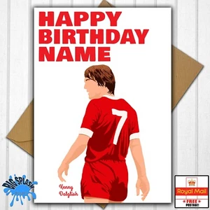 Liverpool Kenny Dalglish Personalised Retro Birthday Card Any Name and Age - Picture 1 of 2