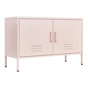 2 Door Metal Accent Cabinet, TV Stand Storage Cabinet for Bedroom Home,Office - Picture 1 of 8