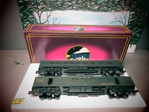 MTH MT-4107 SANTA FE GREEN COMBINE /DINER PASSENGER SET NEW O.B. MADIDISON . - Picture 1 of 12