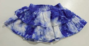 Rockets Of Awesome Girl's Ruffle Tie Dye Twirl Skirt AC9 Royal Blue Size 6 - Picture 1 of 4