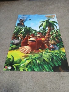 DONKEY KONG COUNTRY RETURNS 2010 GAME FOLD OUT POSTER READ - Picture 1 of 16