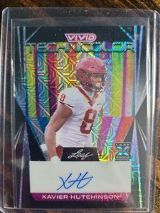 2023 Leaf Vivid Xavier Hutchinson Technicolor Black #T-XHI 1/5 (RC) (AU)