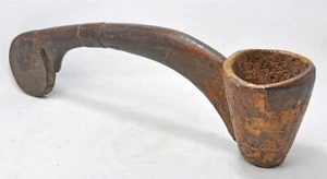 Antique Wooden Oil Spoon Pot Original Old Fine Hand Carved  - Picture 1 of 7