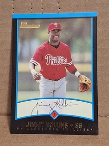 2001 JIMMY ROLLINS BOWMAN BASEBALL ROOKIE CARD RC #225 PHILADELPHIA PHILLIES  - Bild 1 von 2