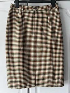 House of Bruar Women’s 100% Wool Skirt lined Check Plaid Size 12 - Picture 1 of 5