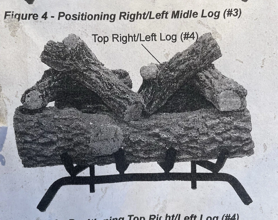 "Troncos de chimenea de gas Monessen 18"" - tronco de roble americano VWFL8AO - tronco principal roto" Foto 1 de 4