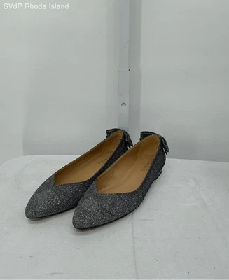 Talbots Silver Edison Back Bow Flats Dress Shoe Women 9.5 - Image 1 of 4