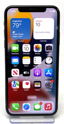 APPLE IPHONE X A1865 64GB ~UNLOCKED~ CDMA + GSM ~MQA52LL/A~ BATT 77% *CRKD BACK* - Image 1 of 4