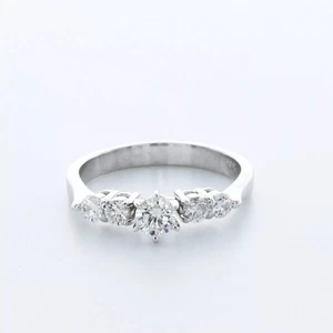 14K Weißgold Verlobungsring klassisch 0,99 Karat runder Lab-gezüchteter Diamant D VS1 - Bild 1 von 12