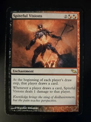 Spiteful Visions LP Shadowmoor MTG FREE SHIPPING - Image 1 of 2