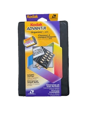 Organizador Kodak Advantix para APS contiene rollos de película de 12/35 mm e impresiones índices. Nuevo Foto 1 de 2