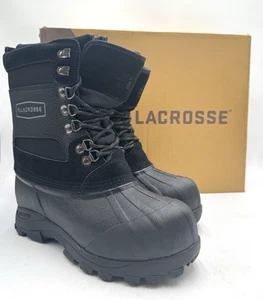 Lacrosse 11" OUTPOST II Men's NEW Insulated Boot Black US Size 8 Medium - Picture 1 of 11
