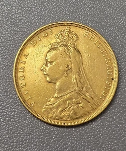 1889 Gold Sovereign - Victoria Jubilee Head - S - Picture 1 of 3