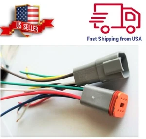 16 AWG Assembled Deutsch 6 Pin waterproof connector 6" wire - Picture 1 of 1