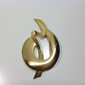 Grandma's Jewelry ~ Vintage Gold Tone Pin Brooch 3" - Picture 1 of 2