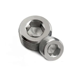Internal Hex Male Blanking Plug Nickel Plated Bung Blocker Pneumatic Connector - Picture 1 of 6