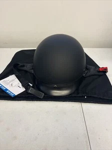 VCAN Cruiser Quick Release Buckle Solid Half Face Motorcycle Helmet Size Large - Picture 1 of 8